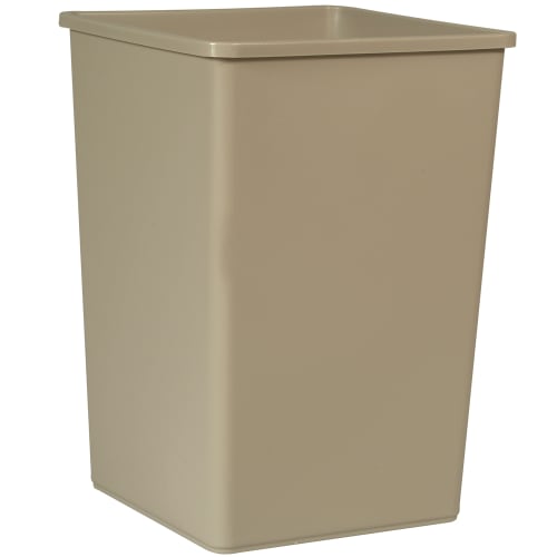 Rubbermaid Untouchable 35 Gallon Square Container, Beige